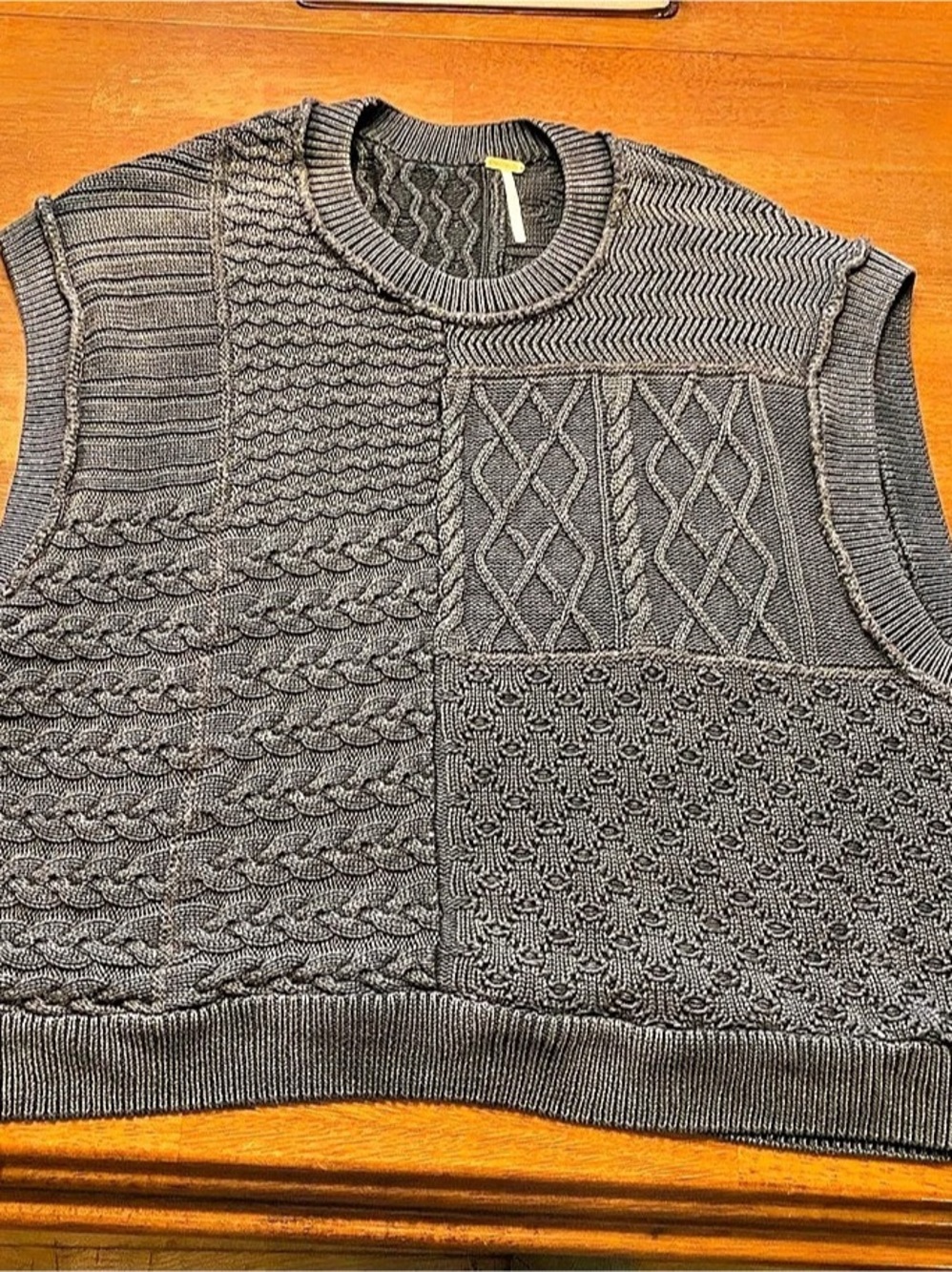 Free People Oversized Sleeveless Sweater in Grey - Picture 5 of 7
